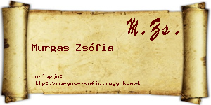 Murgas Zsófia névjegykártya